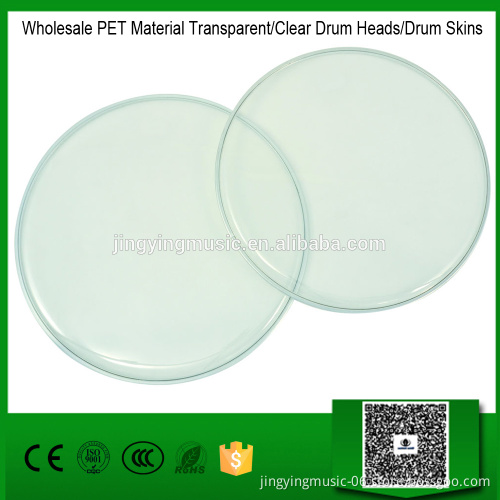 Wholesale PET Material Transparent/Clear Drum Heads/Drum Skins